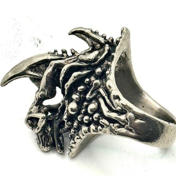 Axel Stocks Very Fine Girl on Spikes Ring Signed Unisex SZ US 10 Metal Messiah - Picture 11 of 13